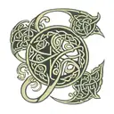 celtic unconditional love symbol incorporated with the word Gail  tattoo design idea