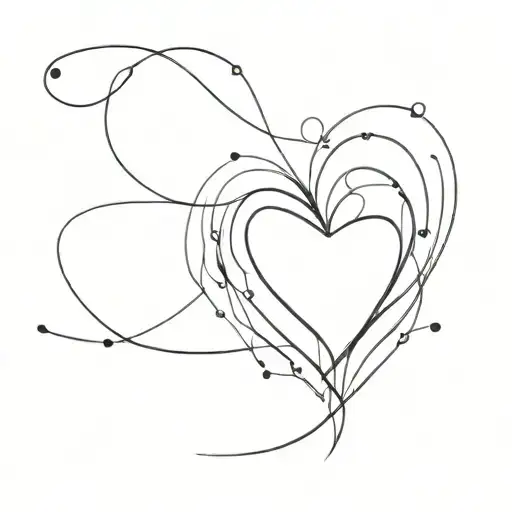 143 and heart shape tattoo design idea