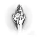 praying hands tattoo design idea