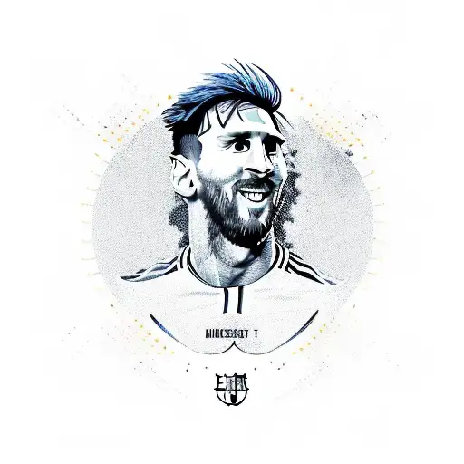 Messi futbol tattoo design idea