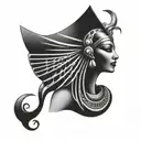 Egyptian goddess Hathor Egyptian God of Motherhood tattoo design idea