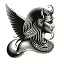 Egyptian goddess Hathor Egyptian God of Motherhood tattoo design idea
