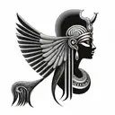 Egyptian goddess Hathor Egyptian God of Motherhood tattoo design idea
