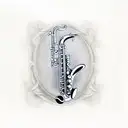 saxophone tattoo design idea