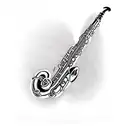 saxophone tattoo design idea