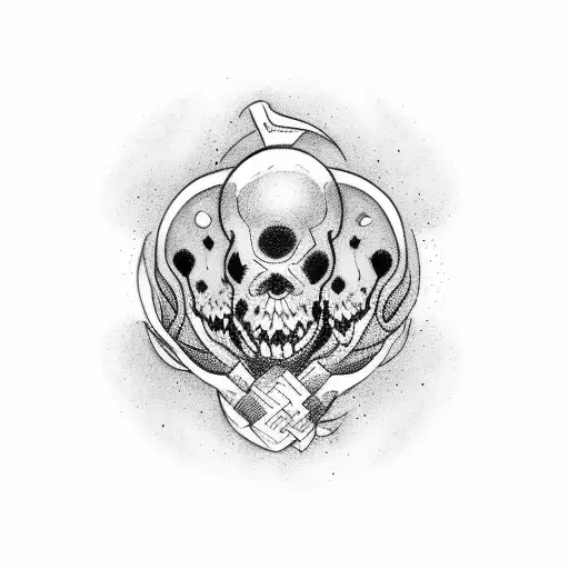 un tatuaje que represente el amor verdadero entre un chico de pelo rizo y una chica con pelo liso son representados abra tattoo design idea