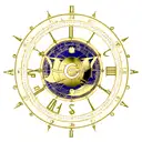 cancer zodiac sign tattoo design idea