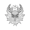 cancer zodiac sign tattoo design idea