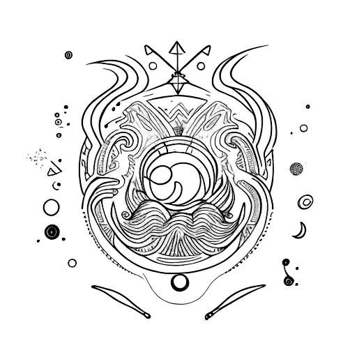 Lua, Saturno, amor adolecente tattoo design idea