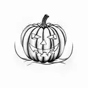 halloween pumpkin  tattoo design idea