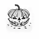 halloween pumpkin  tattoo design idea