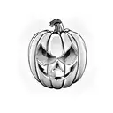 halloween pumpkin  tattoo design idea