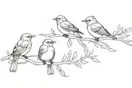 three little birds tattoo design idea