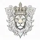 Czech lion and crown tattoo design idea