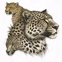 leopard and cheetah tattoo design idea
