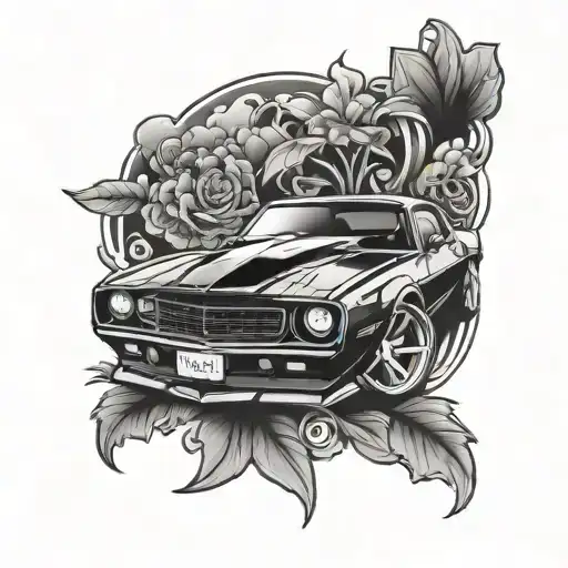 81 Camaro car tattoo design idea