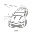 81 camaro outline tattoo design idea