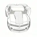 81 camaro outline tattoo design idea
