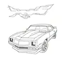 81 camaro outline tattoo design idea