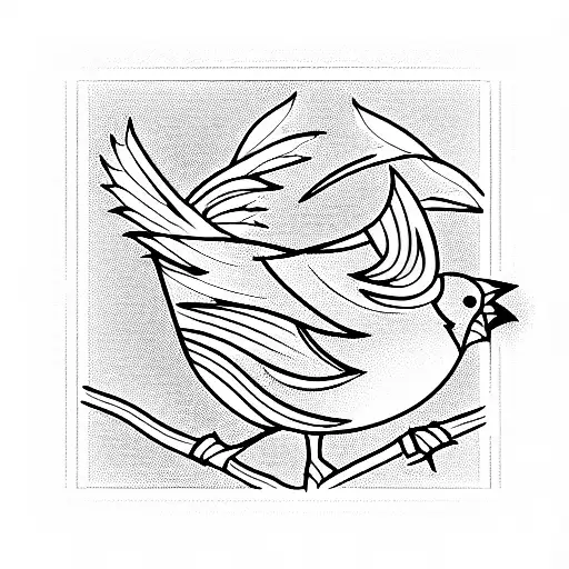 Cardinal tattoo design idea