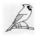 Cardinal tattoo design idea