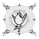 Cardinal tattoo design idea