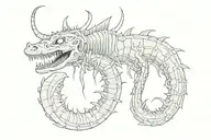  undead centipede warped on the collar bone with a fine point and sketch style tattoo design idea