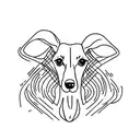 whippet head tattoo design idea