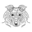 whippet head tattoo design idea