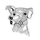 whippet head tattoo design idea