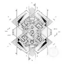 Matrix computer code with the numbers 5055 tattoo design idea