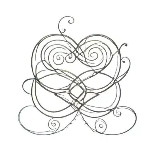 infinity heart and S S tattoo design idea