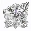 baltimore ravens logo tattoo design idea