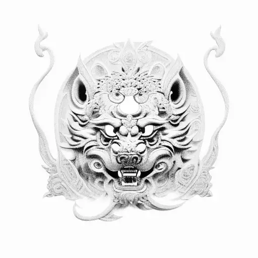 Foo Dog tattoo design idea