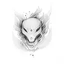 camp-fire tattoo design idea