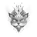 camp-fire tattoo design idea