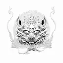 Foo Dog tattoo design idea