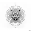 Foo Dog tattoo design idea