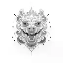 Foo Dog tattoo design idea