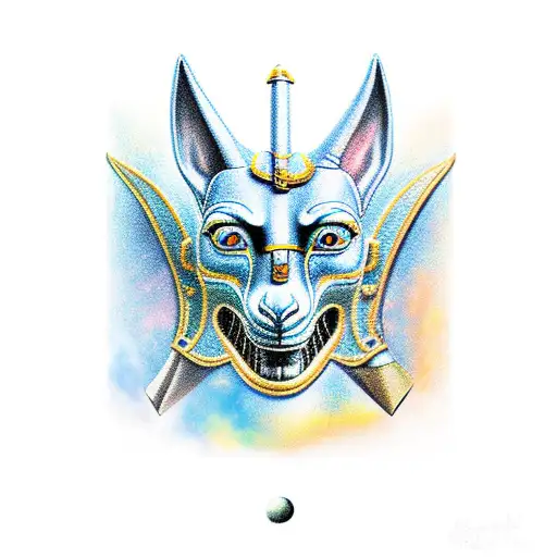 Anubis , eye of Horus , smile now cry later  tattoo design idea