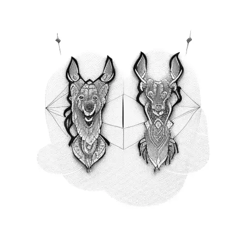 couples matching  tattoo design idea