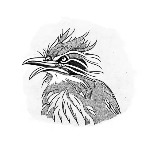 road runner in front of a Joshua tree tattoo design idea