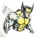 wolverine X men tattoo design idea