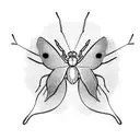 butterfly with spider legs tattoo design idea