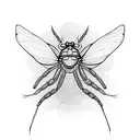 butterfly with spider legs tattoo design idea