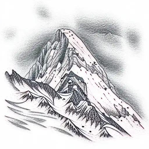 Mountain Scene tattoo design idea