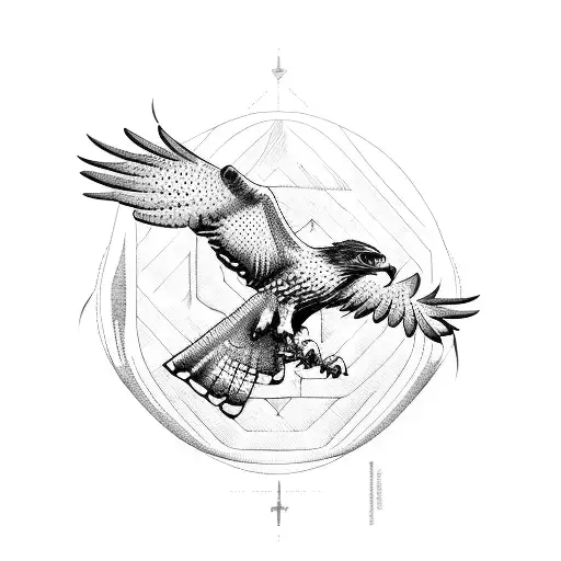 hawk tattoo design idea