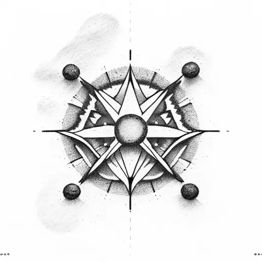 atom structure tattoo design idea