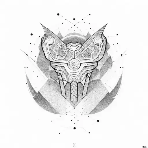 atom tattoo design idea