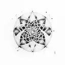 atom structure tattoo design idea